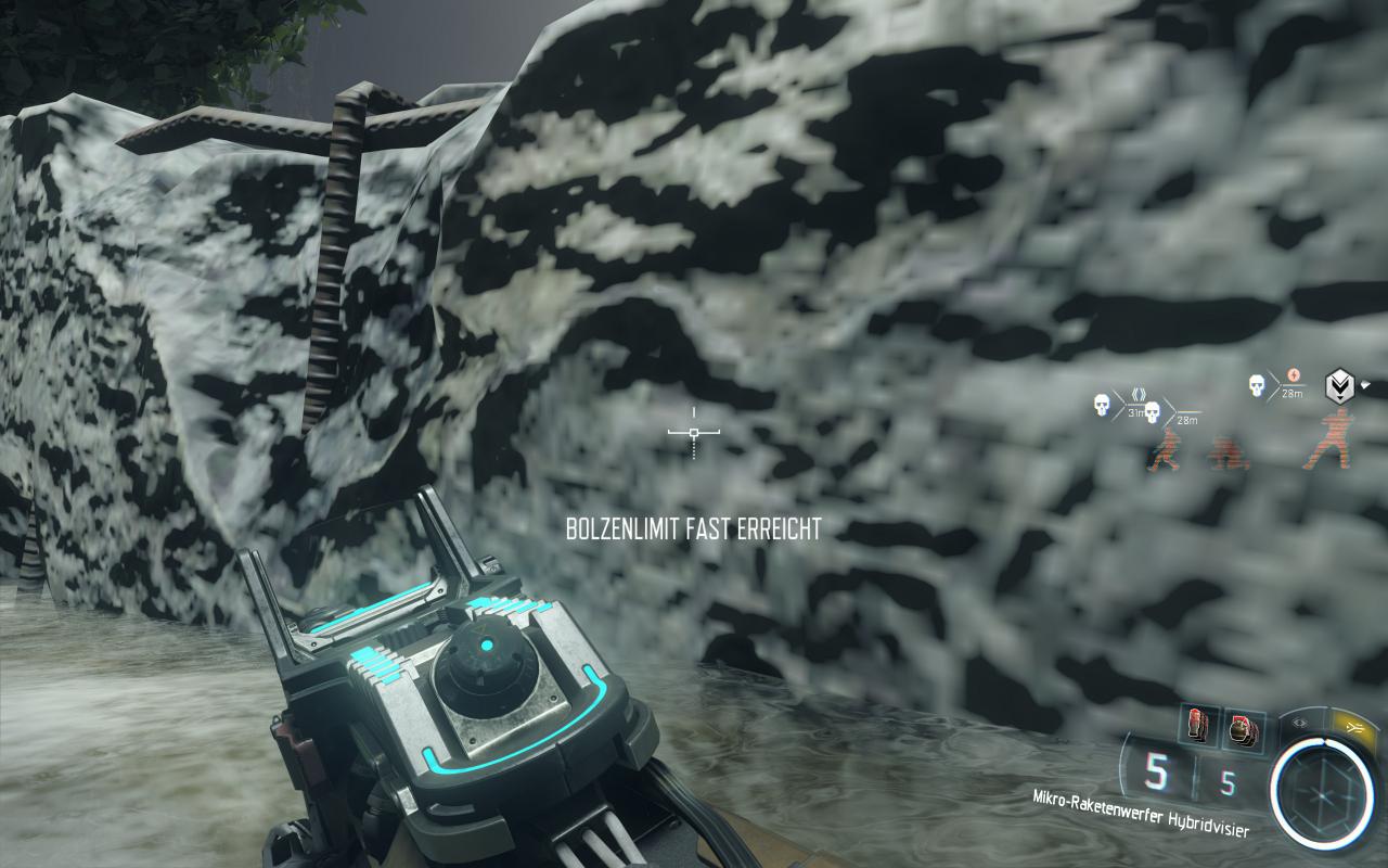 [07/11/2015] Call of Duty Black Ops 3 mit allen Grafikdetails am Anschlag. Die interne Renderauflösung beträgt 3.840 × 2.400 Pixel, was 2 × 2 Downsampling bei nativen 1.920 × 1.200 Pixeln respektive 1,5 × 1,5 DS bei nativen 2.560 × 1.600 Pixeln entspricht. Da schafft auch eine Titan X mit 1.450/4.200 MHz nur noch 45-60 Fps und nutz ihre 12 Gibyte Speicher voll aus. (75)