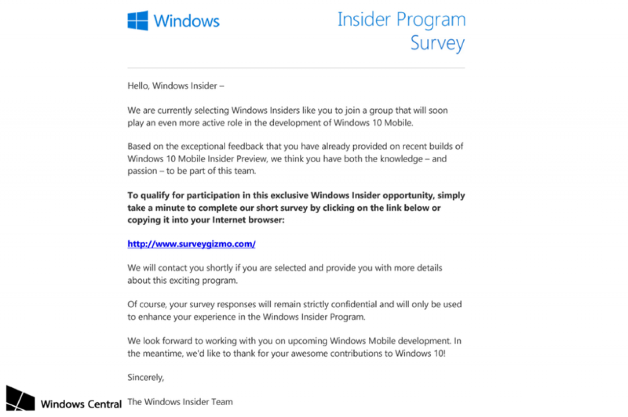 [15/11/2015] Windows 10 Mobile - Microsoft lädt zum exklusiven Insider Programm ein