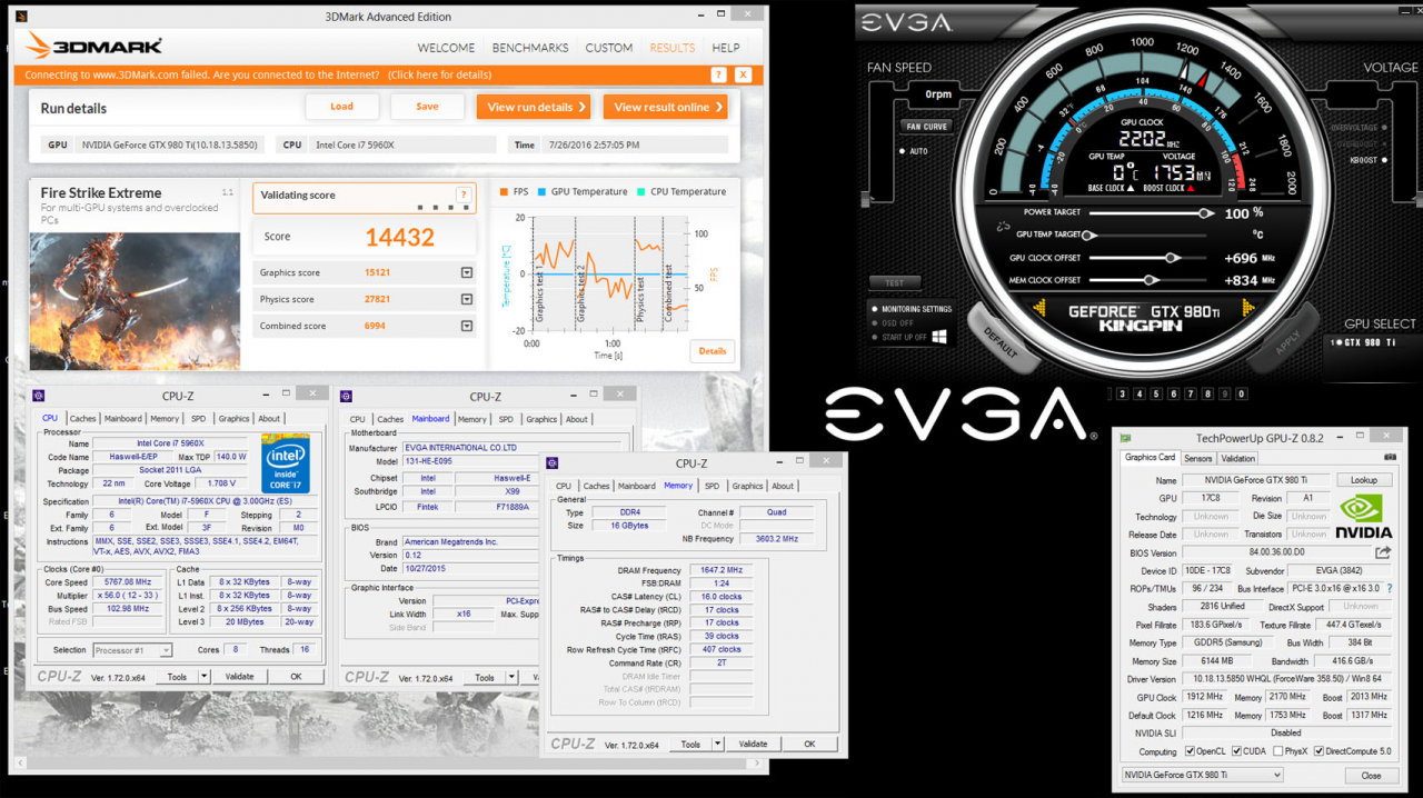 [08/12/2015] EVGA Geforce GTX 980 Ti Kingpin: OC-Rekorde mit 2.200 MHz GPU-Takt (1)