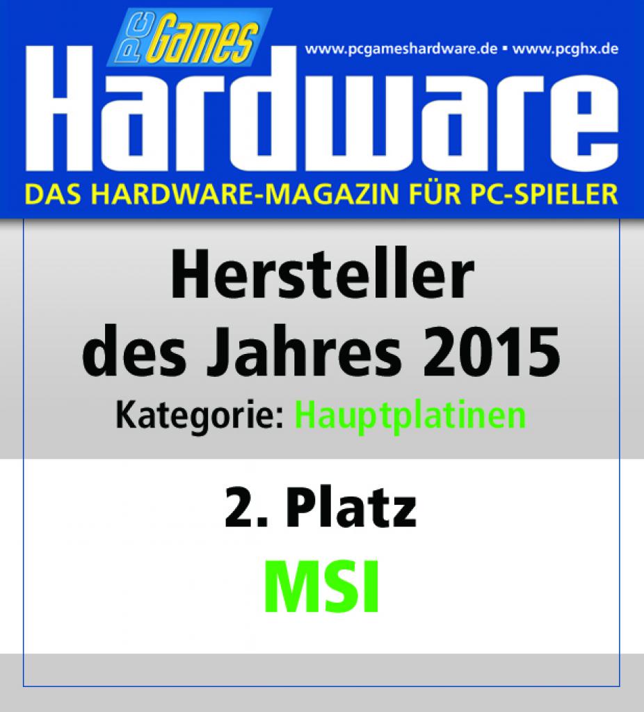 [13/01/2016] Hauptplatinen Platz 2: MSI