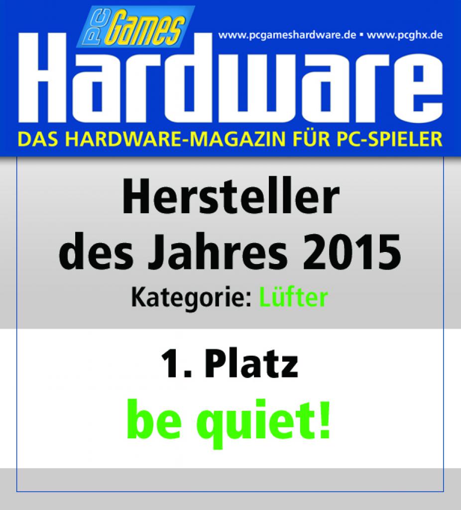 [13/01/2016] Lüfter Platz 1: be quiet