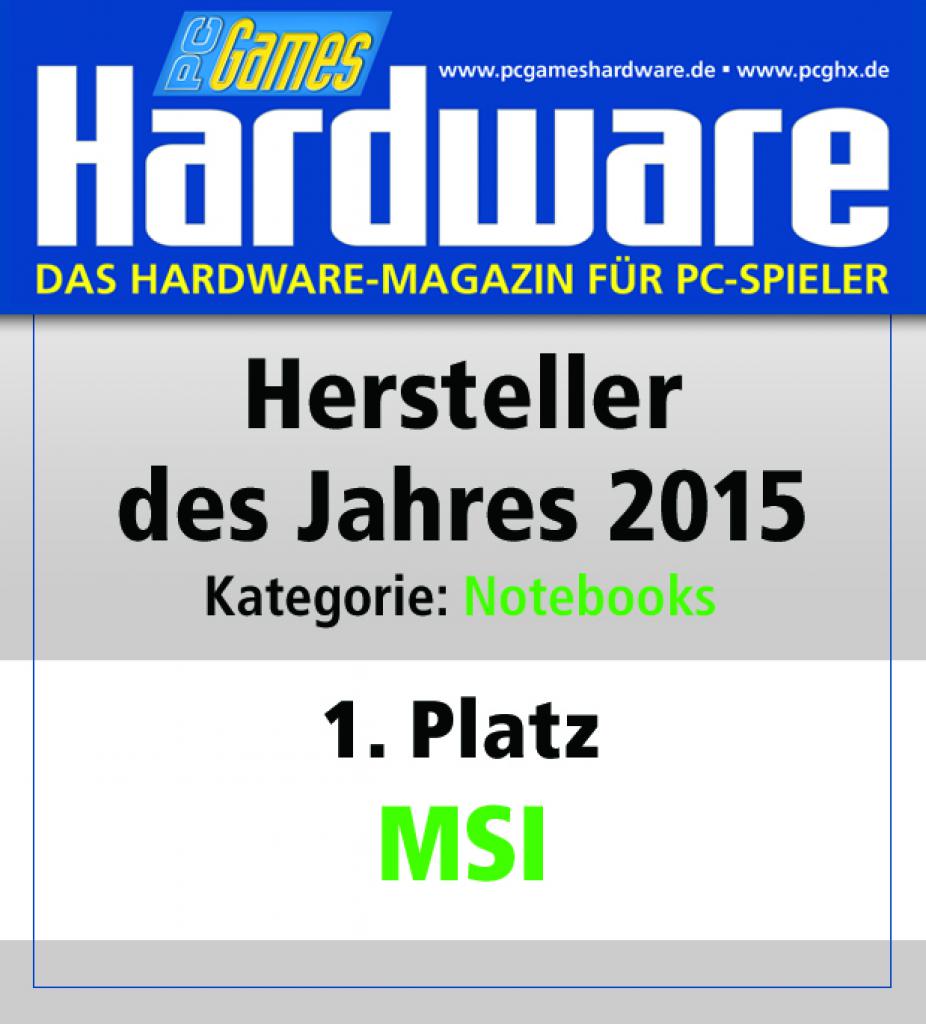 [13/01/2016] Notebooks Platz 1: MSI