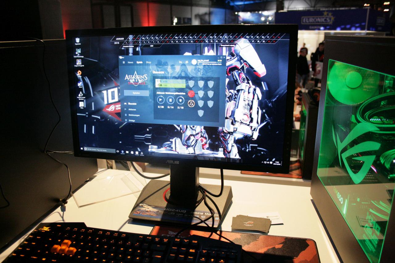 [24/01/2016] Asus MG24UQ : 24-Zöller mit Freesync, IPS und Ultra-HD auf der Dreamhack (1)