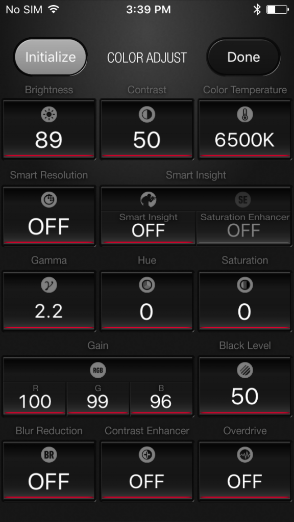 [13/01/2016] Eizo Foris FS2735: G-Ignition-App auf mobilem Endgerät