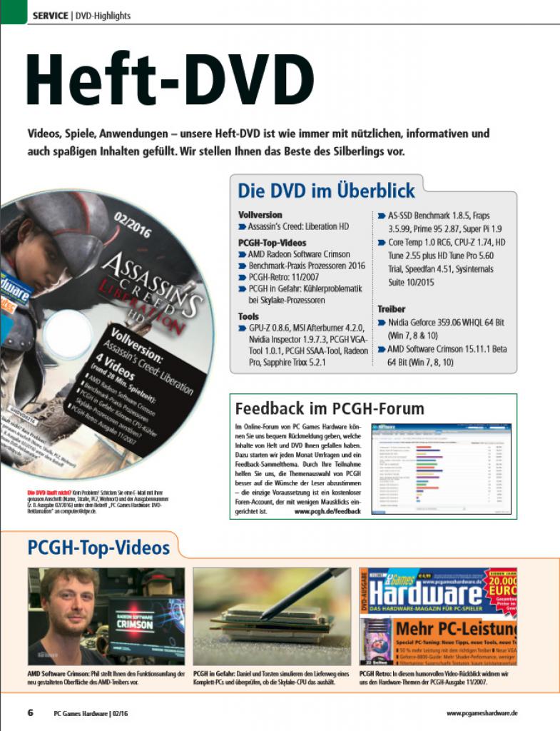 [01/01/2016] Inhalt DVD (PCGH 02/2016, #184)