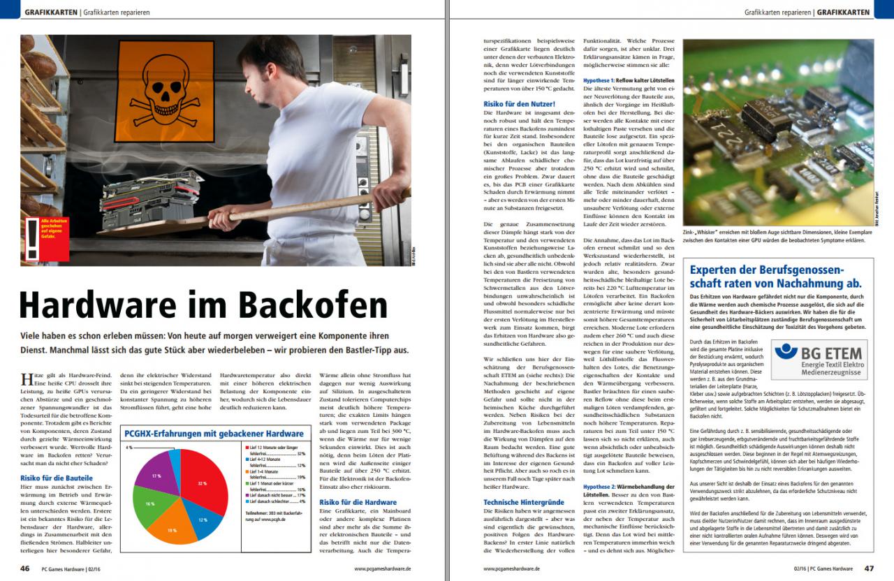 [01/01/2016] Praxis Hardware im Backofen (PCGH 02/2016, #184)