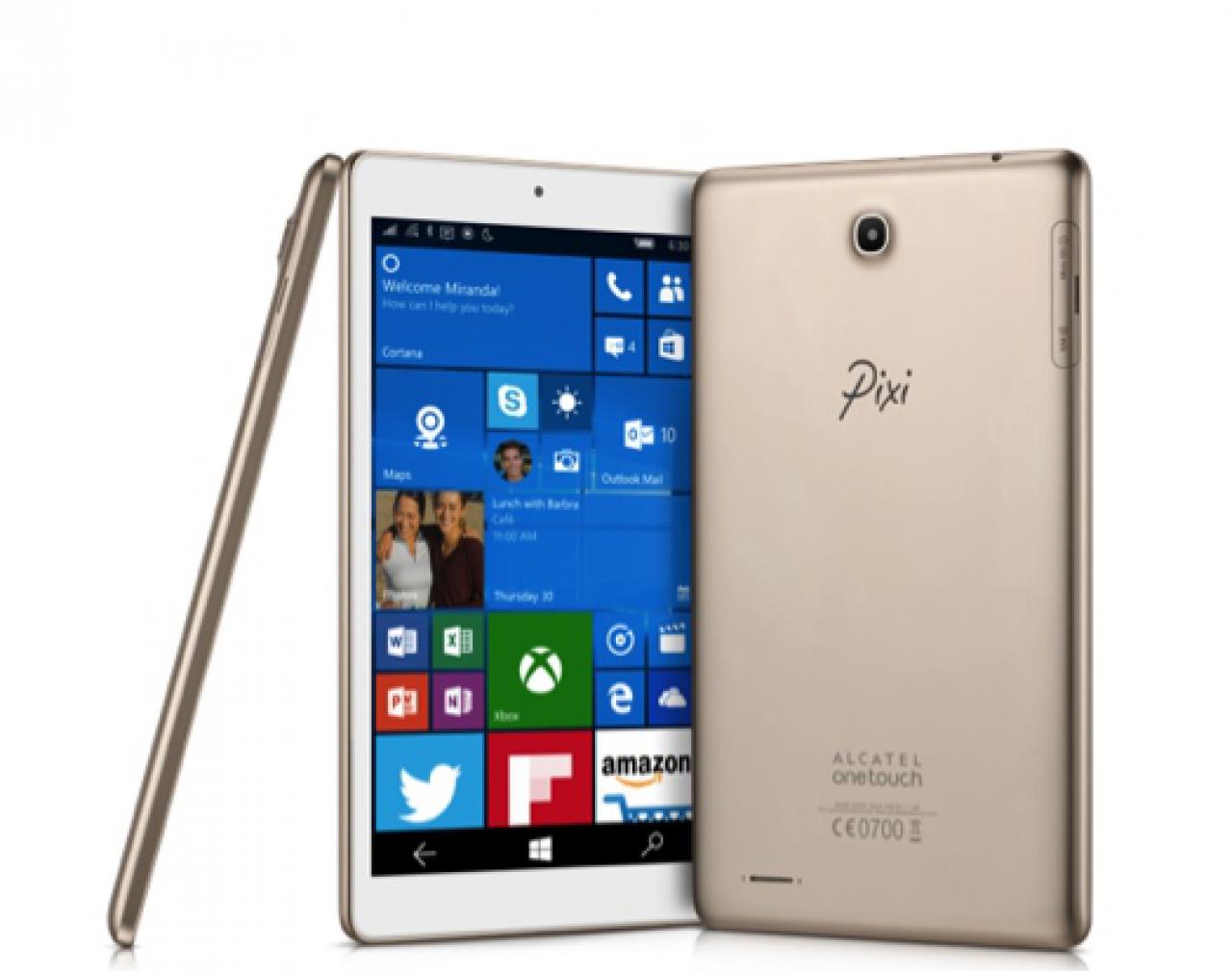 [04/01/2016] Das Alcatel Onetouch Pixi 3 ist ein 8-Zoll-Tablet mit Windows 10 Mobile.