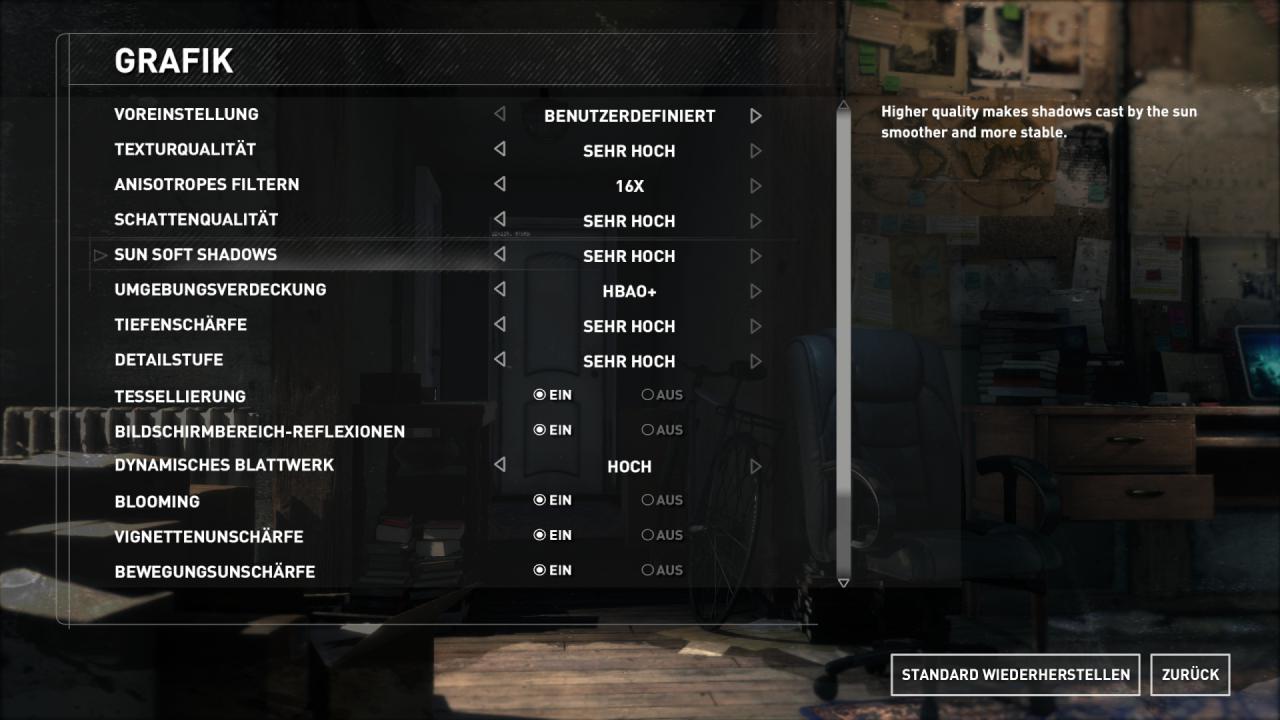 Rise of the Tomb Raider - Optionen - Graphics 1