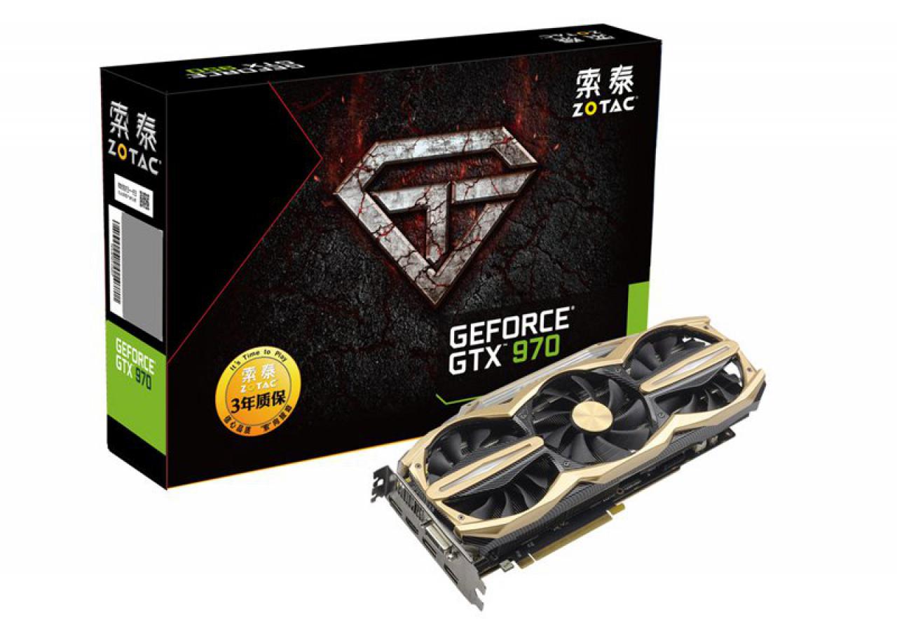 [19/01/2016] Zotac Geforce GTX 970 Extreme OC Anniversary: Gold trifft auf LEDs (1)