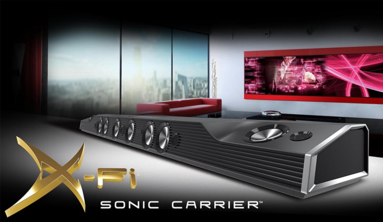 [05/01/2016] X-Fi Sonic Carrier: Streamende Dolby Atmos Soundbar mit 15 Lautsprechern für 5.000 USD