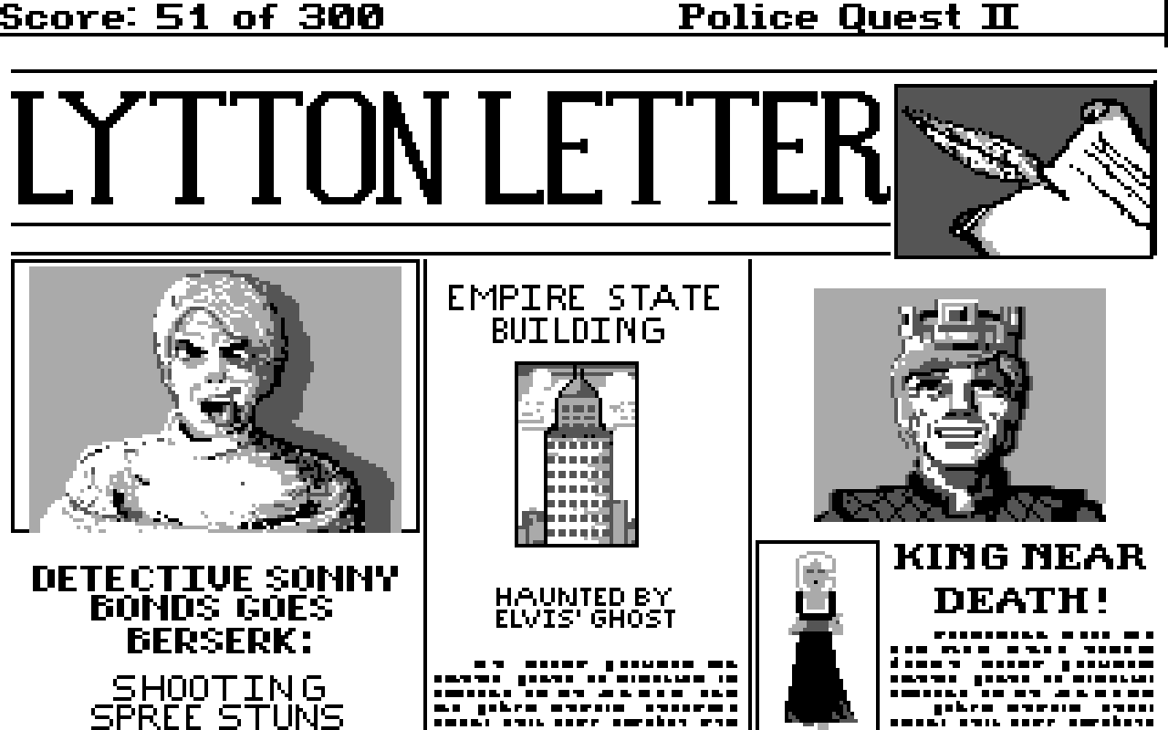 [02/02/2016] Police Quest II: The Vengeance (D-Fend Reloaded 1.4.4 + Munt) - Screenshot von Poulton