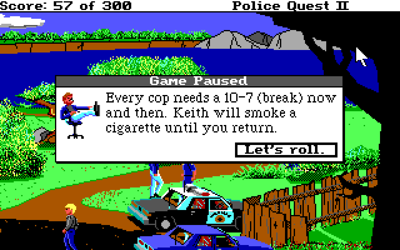 [02/02/2016] Police Quest II: The Vengeance (D-Fend Reloaded 1.4.4 + Munt) - Screenshot von Poulton