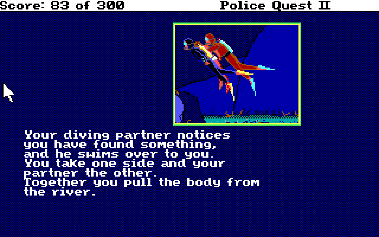 [02/02/2016] Police Quest II: The Vengeance (D-Fend Reloaded 1.4.4 + Munt) - Screenshot von Poulton