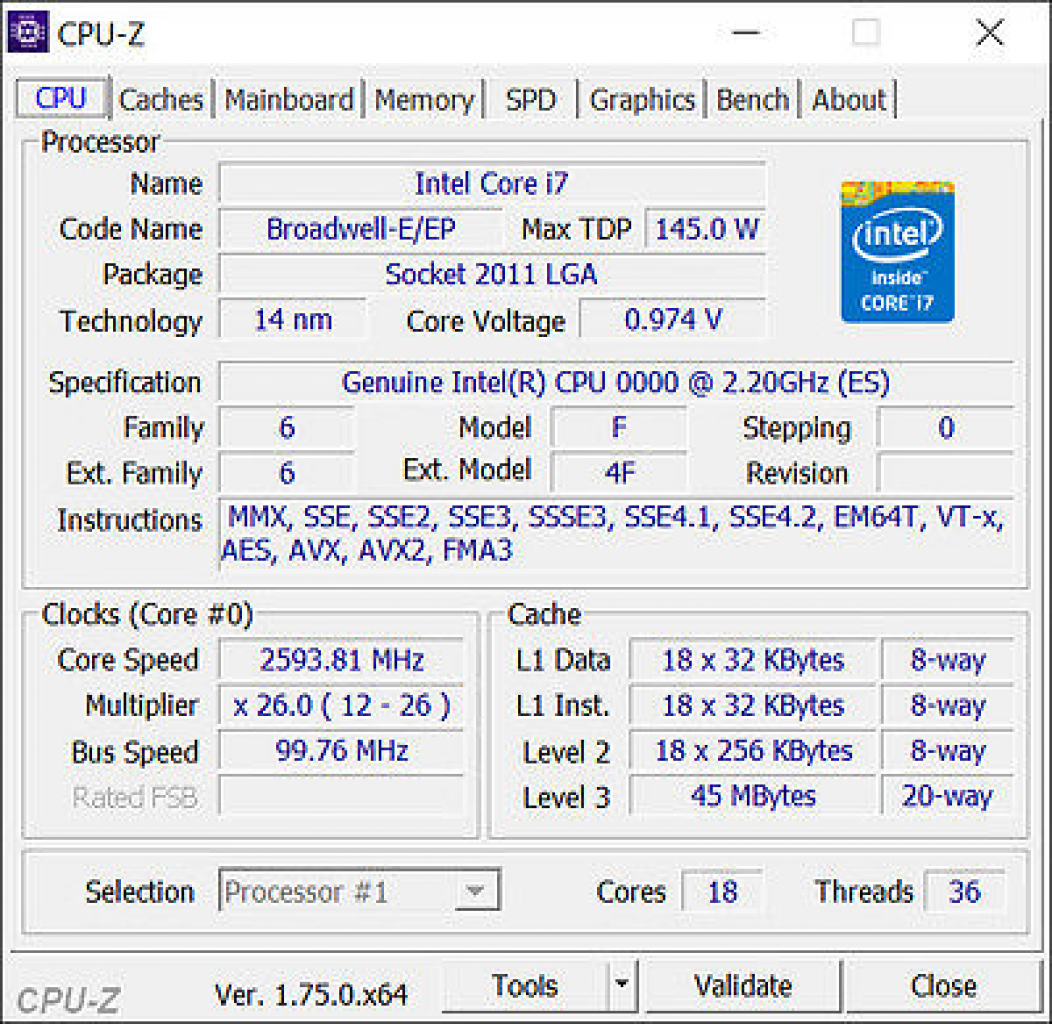 [15/02/2016] Intel Broadwell-EP: 18-Kerner-ES für 999 US-Dollar auf Ebay (1)
