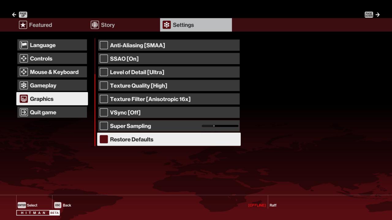 [22/02/2016] Hitman Beta: die Grafikoptionen #2