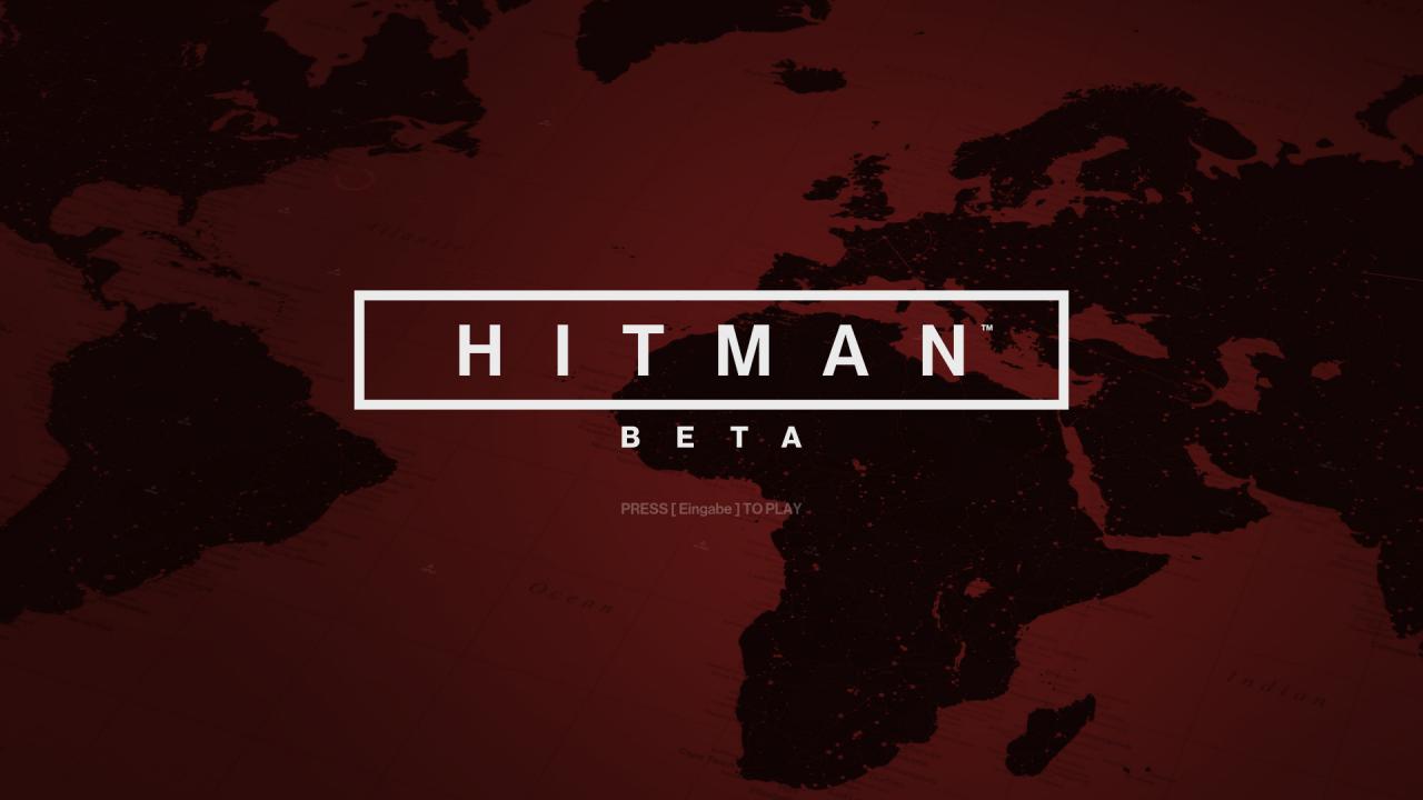 [22/02/2016] Hitman Beta: Startbildschirm