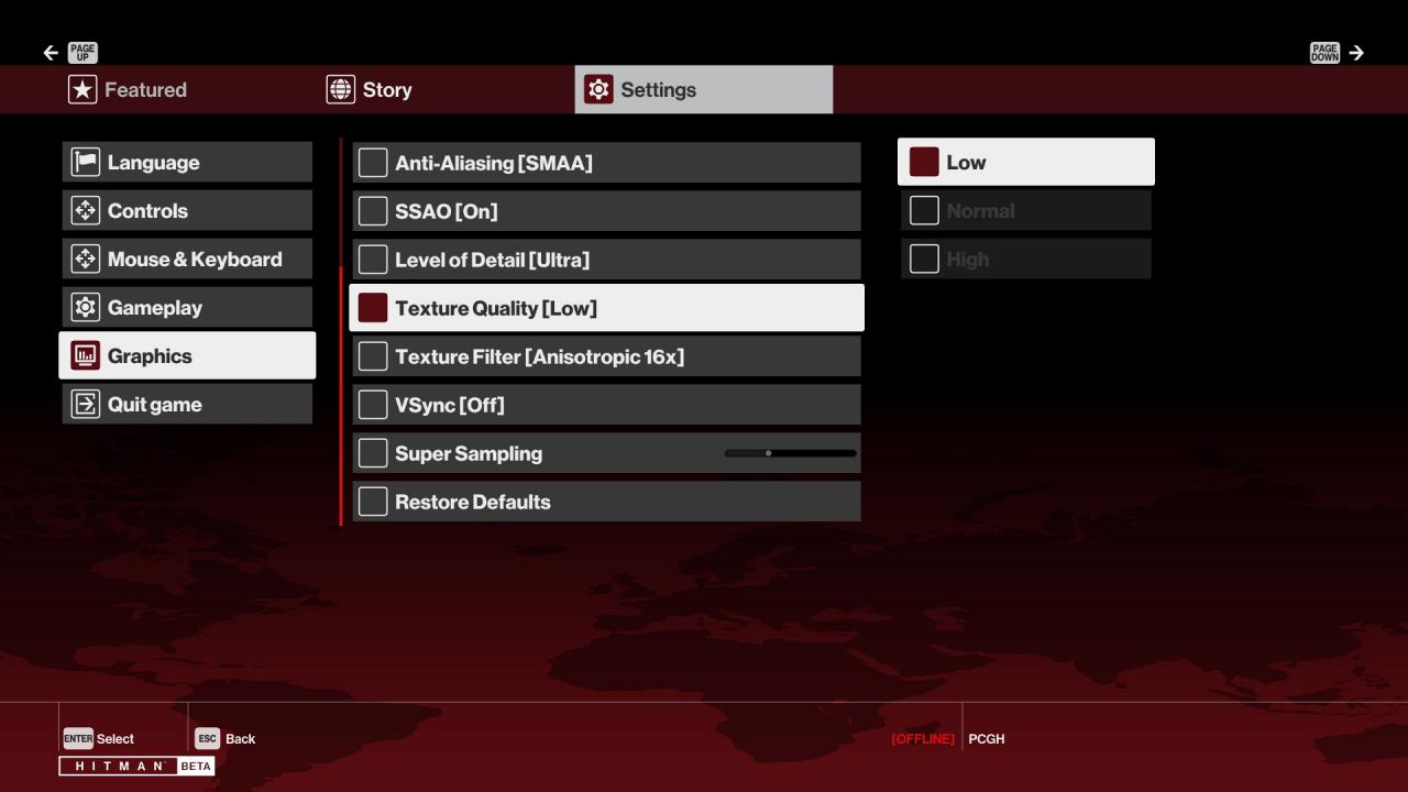 [22/02/2016] Hitman Beta: Grafikkarten mit weniger als 3 GiByte Onboard-RAM werden maximale Texturdetails ...