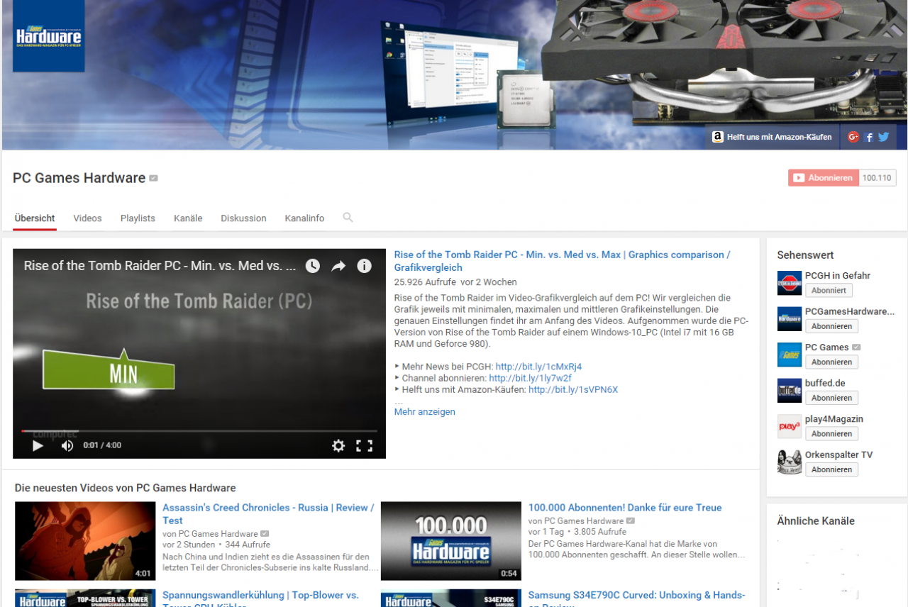[12/02/2016] PCGH bei Youtube