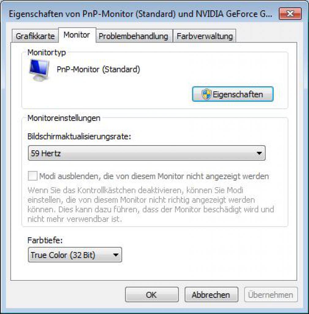 [01/02/2016] In Windows 10 etwas versteckt: Einstellung für die Bildwiederholrate des Monitors.