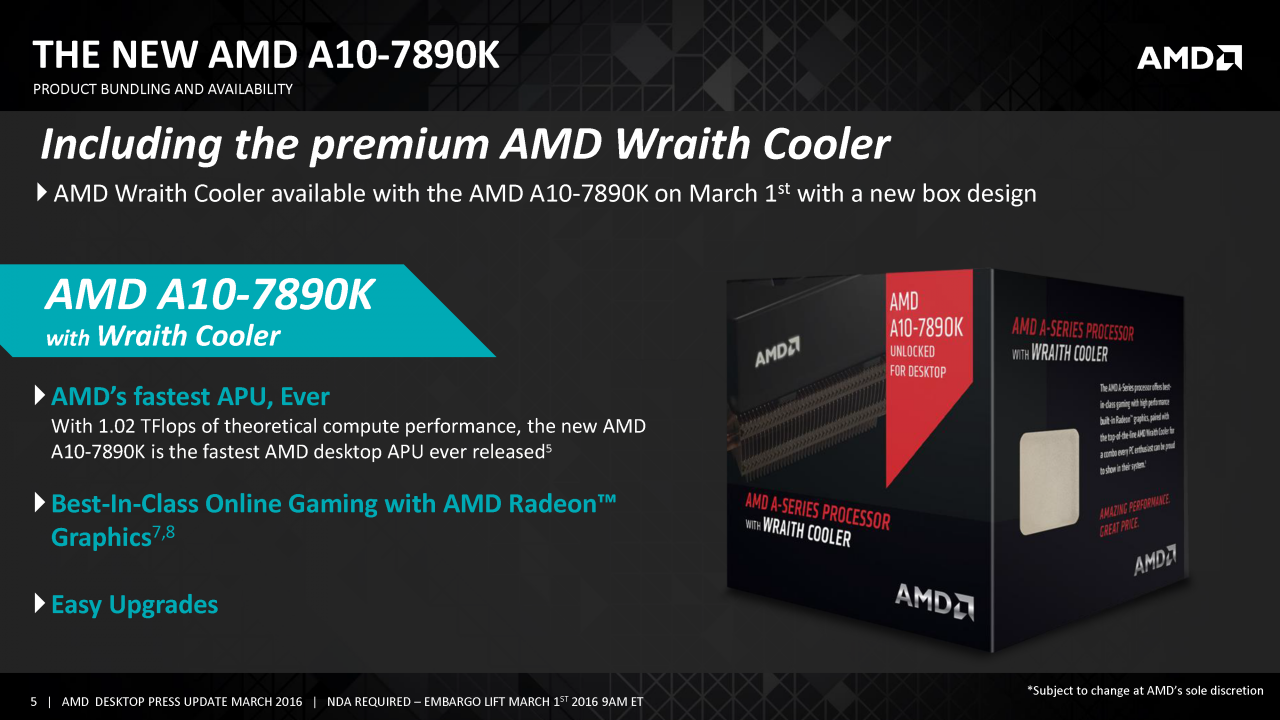 [02/03/2016] AMD A10-7890K und Athlon X4 880K mit (abgewandeltem) Wraith-Kühler vorgestellt (5)