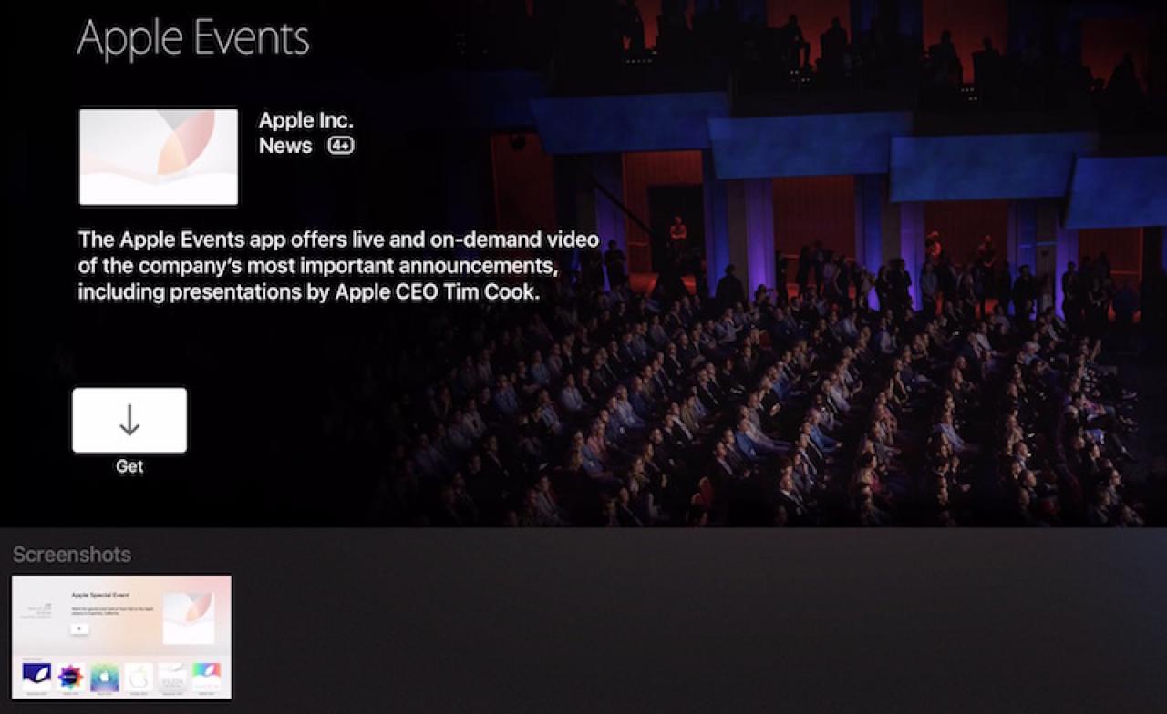 [18/03/2016] Apple hat eine App für Apple TV veröffentlicht, die Live-Streams des Unternehmens anzeigen kann.