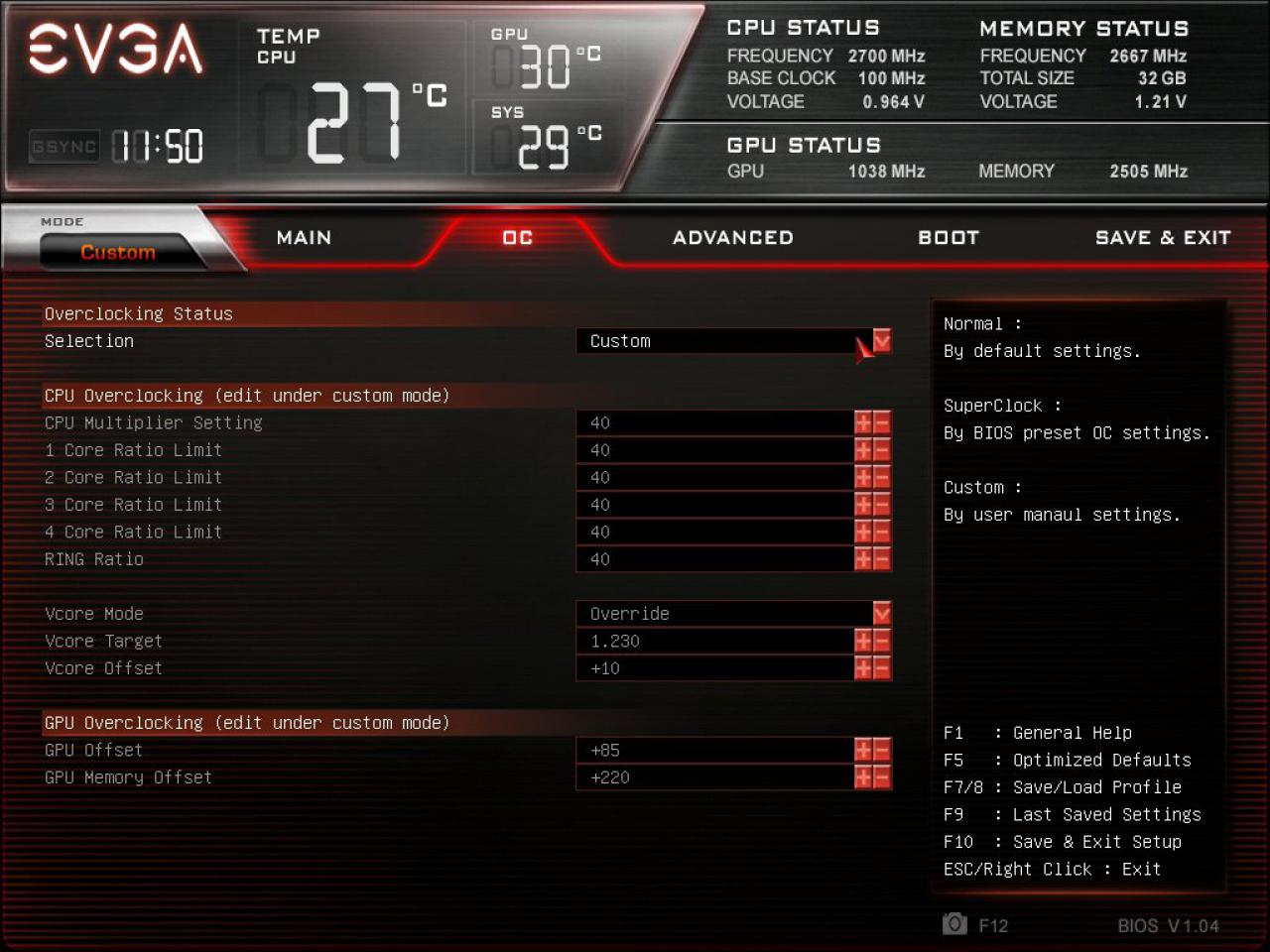 [27/04/2016] EVGA SC17: UEFI-Optionen (3)