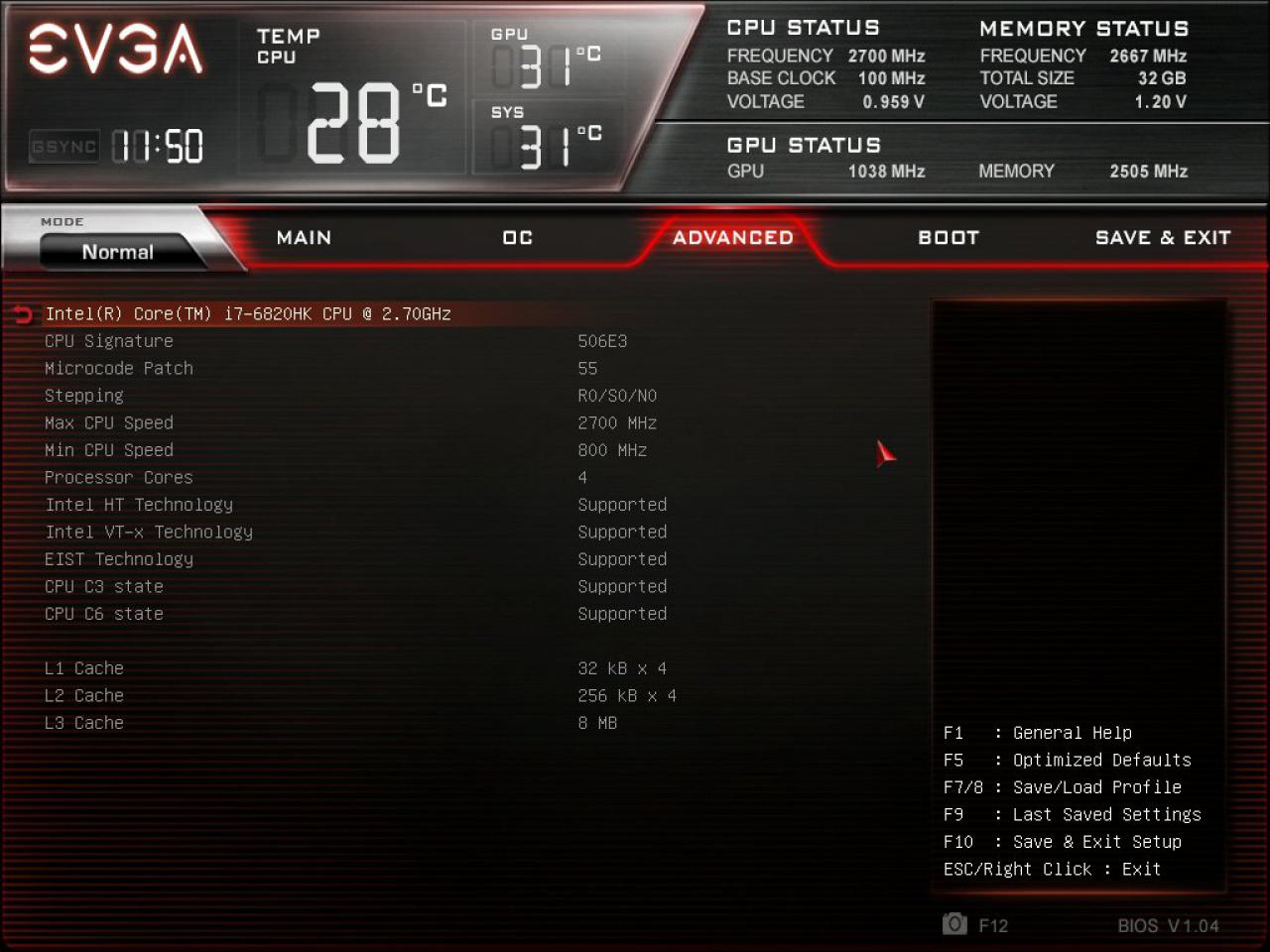 [27/04/2016] EVGA SC17: UEFI-Optionen (5)