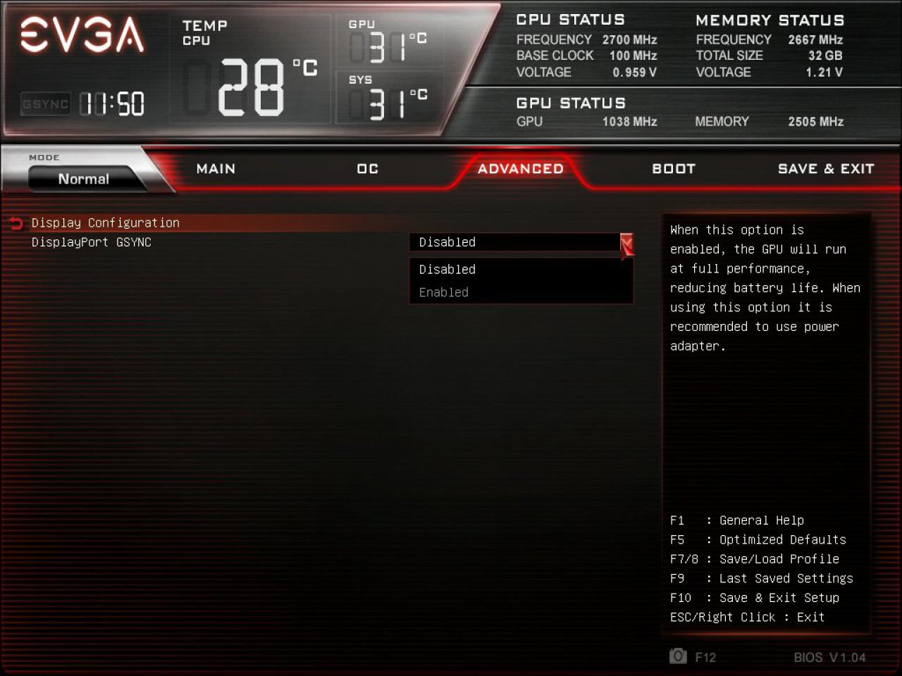 [27/04/2016] EVGA SC17: UEFI-Optionen (6)