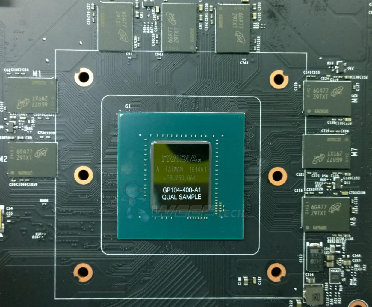 [24/04/2016] Die Befestigungen rund um den GP104 passen zu einer Custom-Platine von MSI.