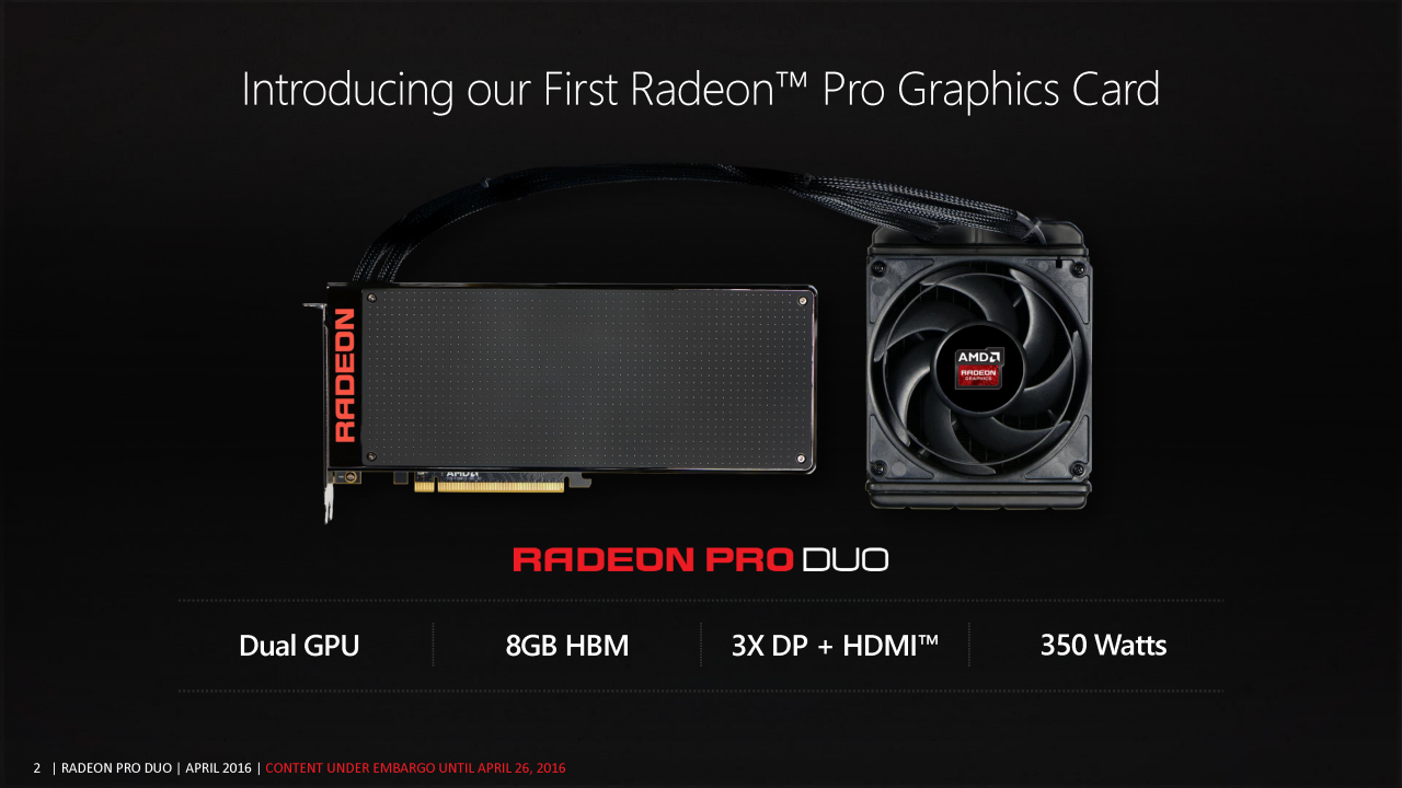 [26/04/2016] AMD Radeon Pro Duo offiziell veröffentlicht: 1.499 US-Dollar für zwei Fiji XT (1)