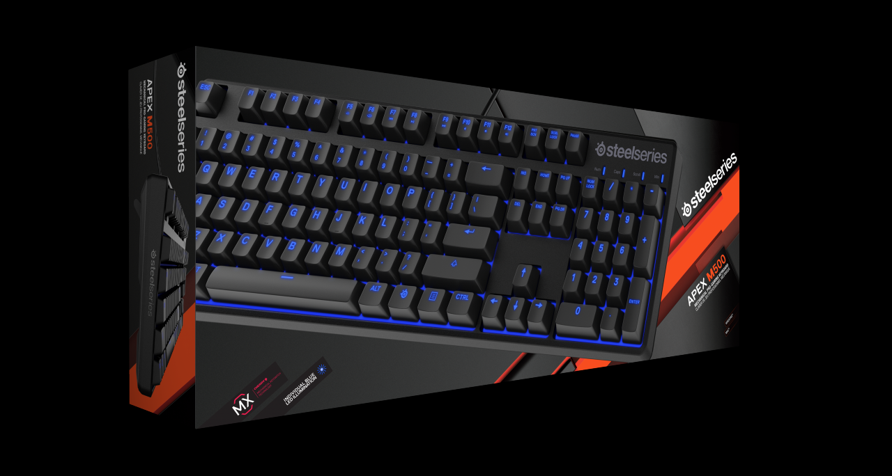 [12/04/2016] Die Steelseries Apex M500 ist eine mechnische Spiele-Tastatur im schlichten Design. (1)
