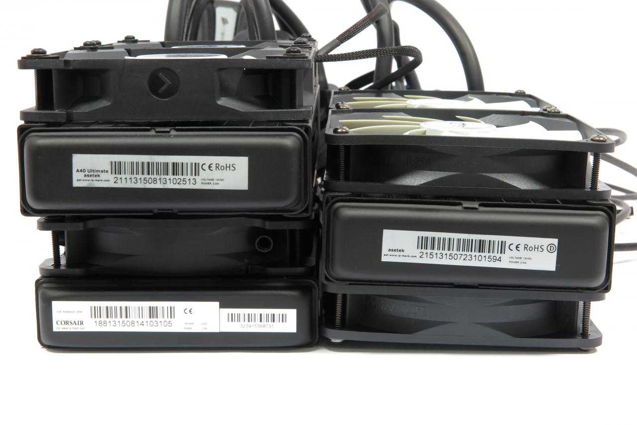 [23/05/2016] Arctic Liquid Freezer 240 (rechts), Corsair H100i GTX und Cryorig A40 Ultimate: Asetek ist neben Cool IT der größte Hersteller von Kompaktwasserkühlungen.