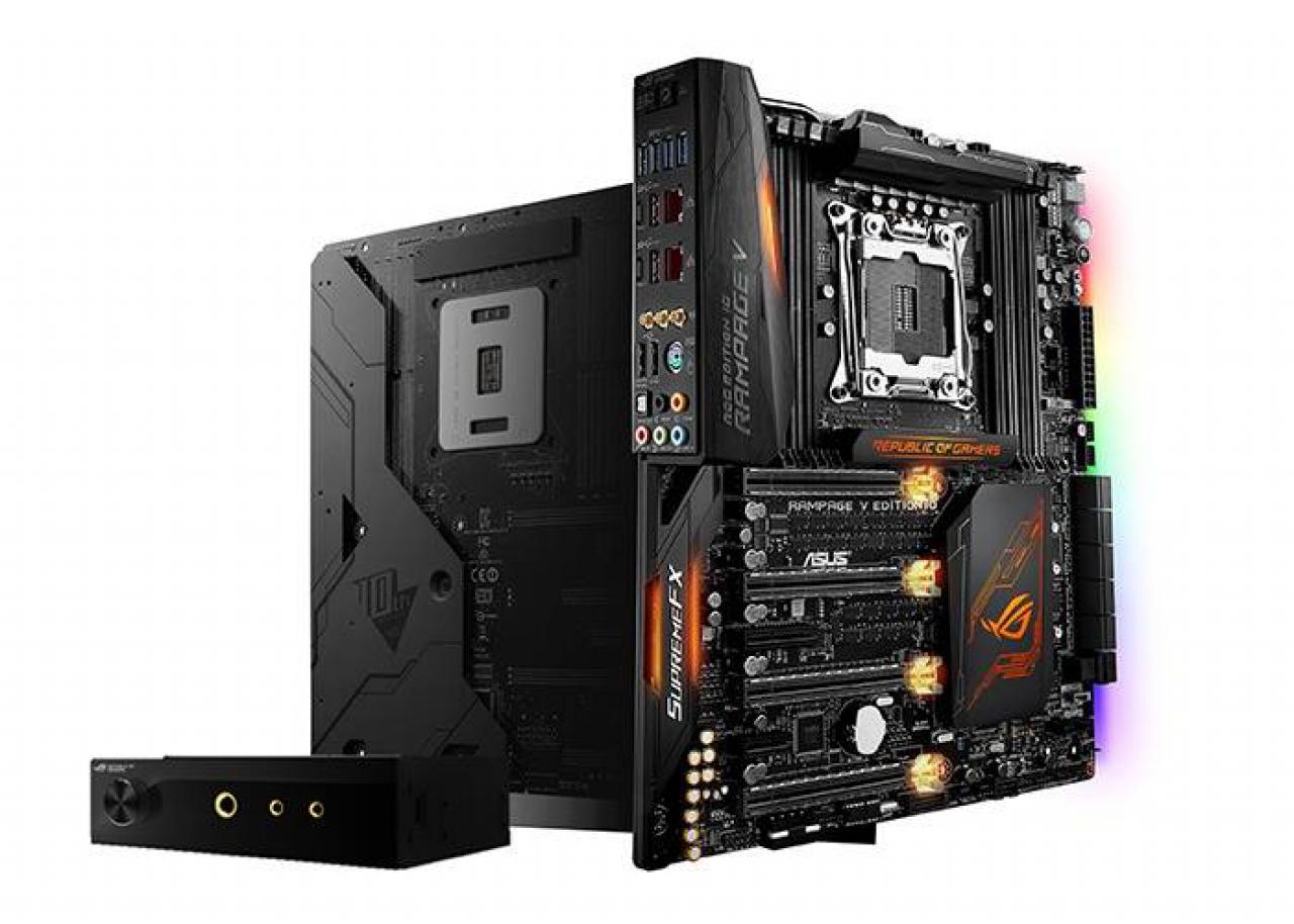 [17/05/2016] Asus ROG Rampage V Edition 10 für Broadwell-E: High-End-Mainboard mit RGB-Beleuchtung