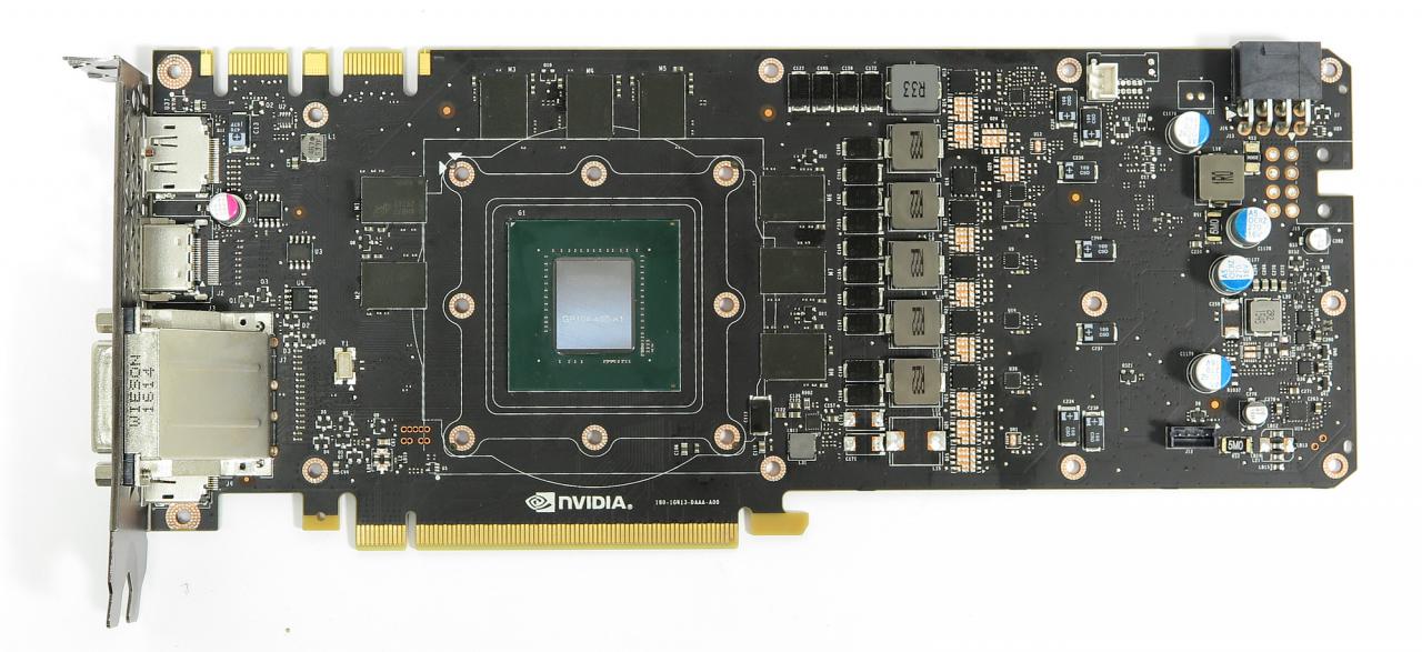Das PCB der Geforce RTX 1080 FE