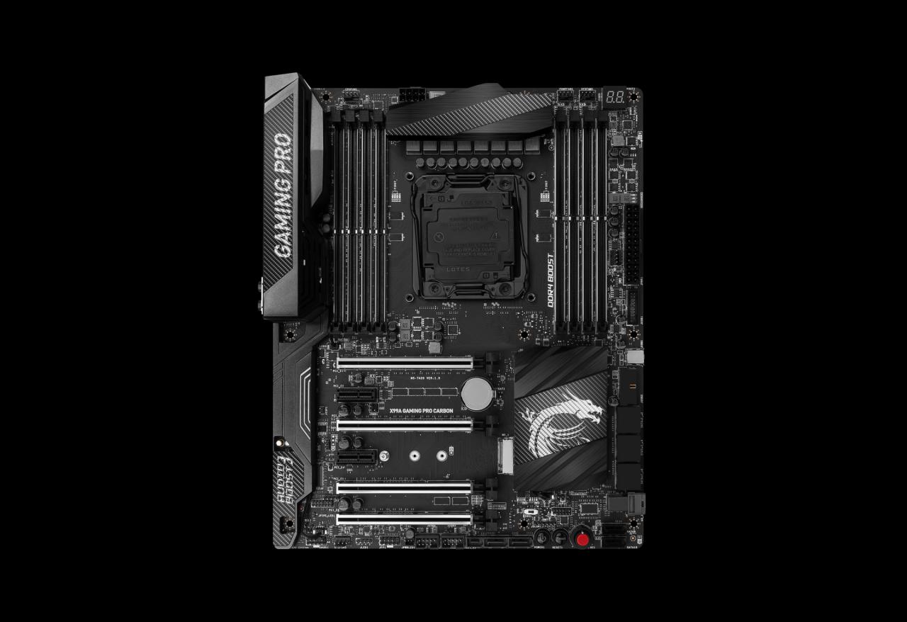 [13/05/2016] MSI X99 Pro Gaming Carbon für Broadwell-E: Mainboard mit USB-3.1-Frontanschluss (1)