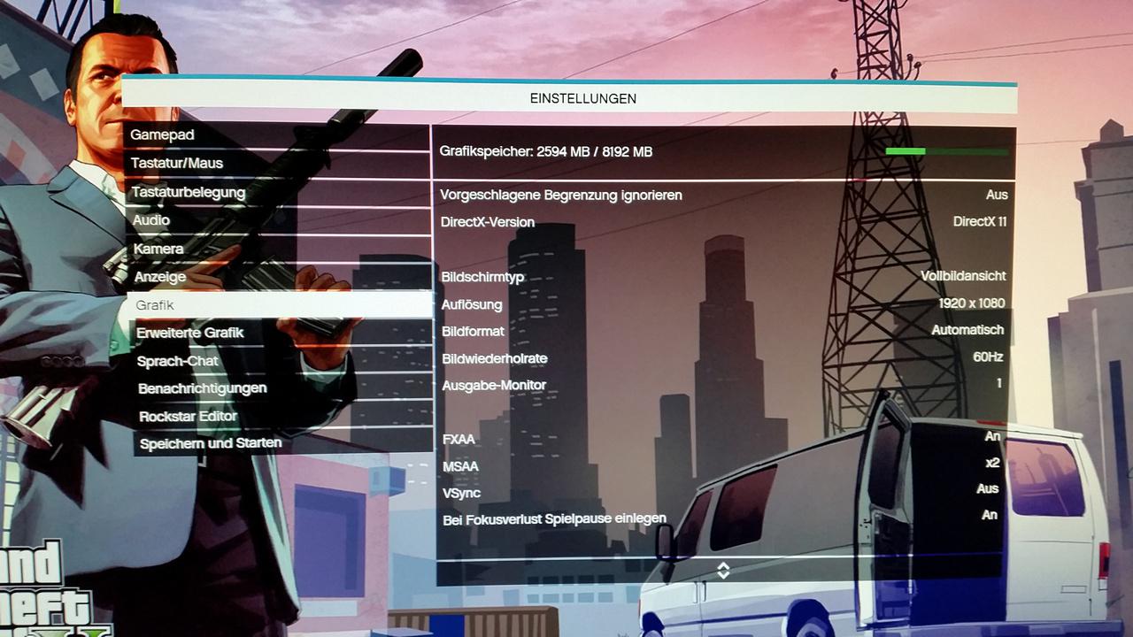 [13/05/2016] GTA 5: die von marvinj genutzten Grafikeinstellungen