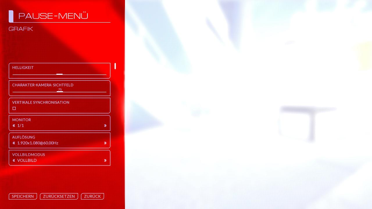 Mirror's Edge: Catalyt - Optionen - Grafik 1