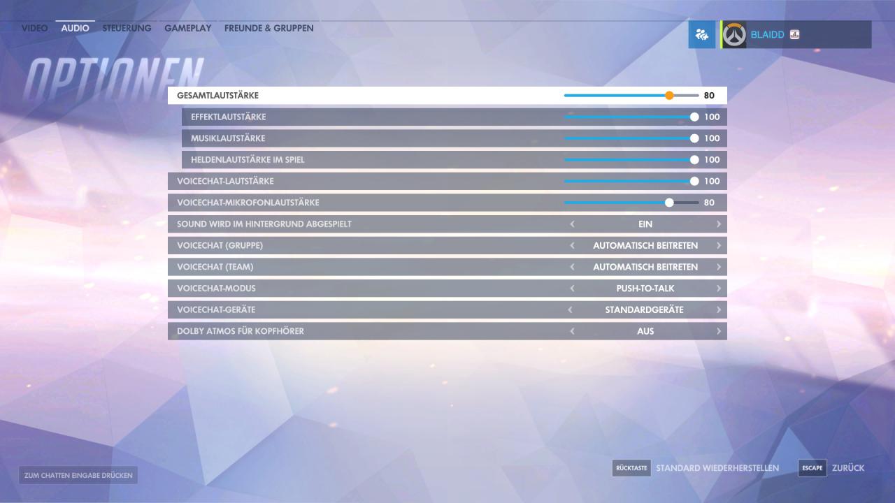 [03/06/2016] Overwatch - Menüs - Audio