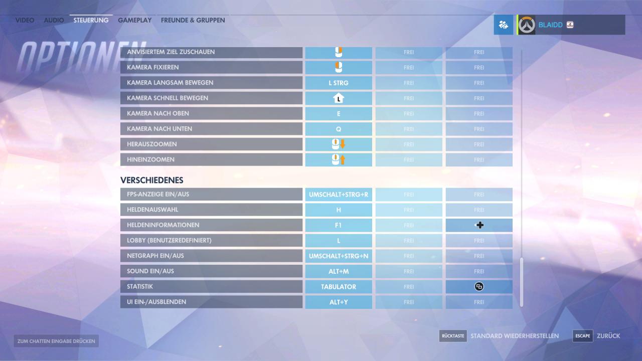 [03/06/2016] Overwatch - Menüs - Steuerung (Verschiedenes)