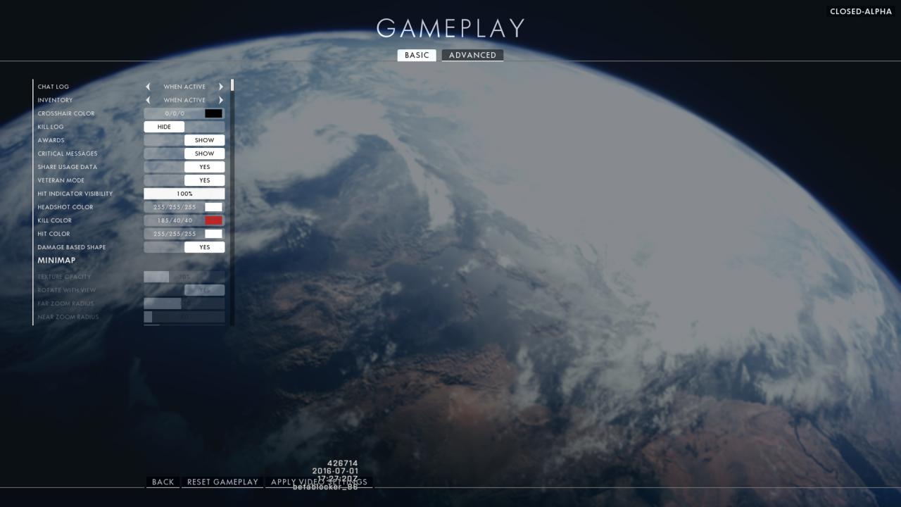 [07/07/2016] Battlefield One Closed Alpha - Gameplay-Optionen (1)