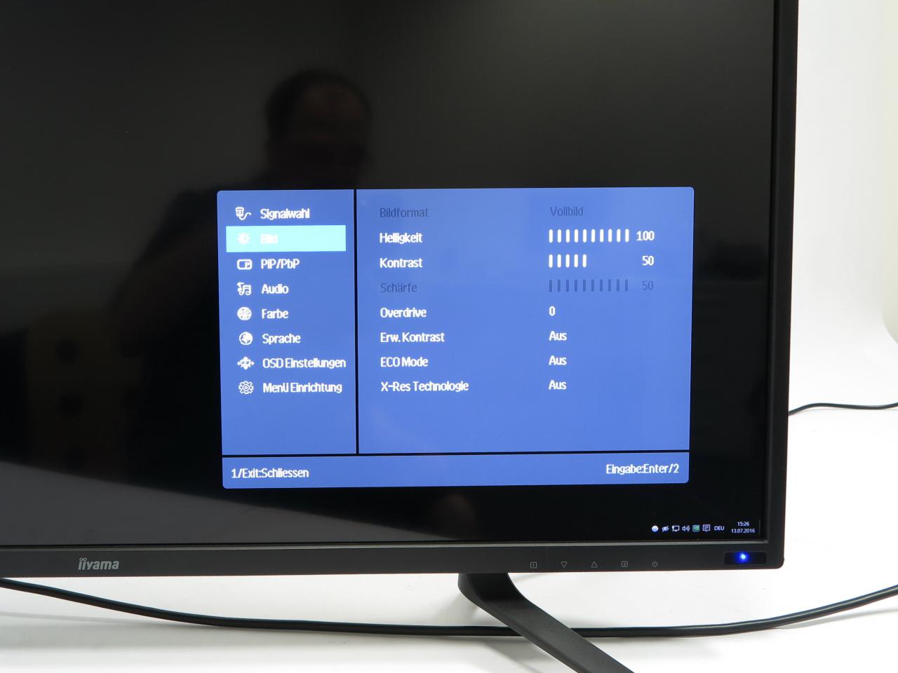 [13/07/2016] Iiyama X4071UHSU-B1: On-Screen-Display (2)