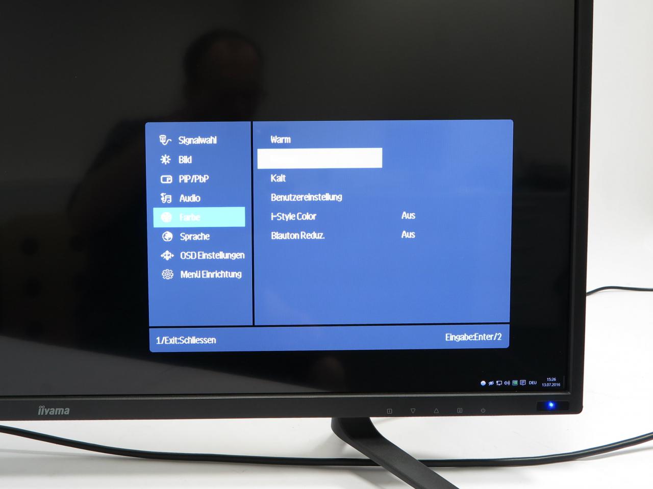 [13/07/2016] Iiyama X4071UHSU-B1: On-Screen-Display (3)