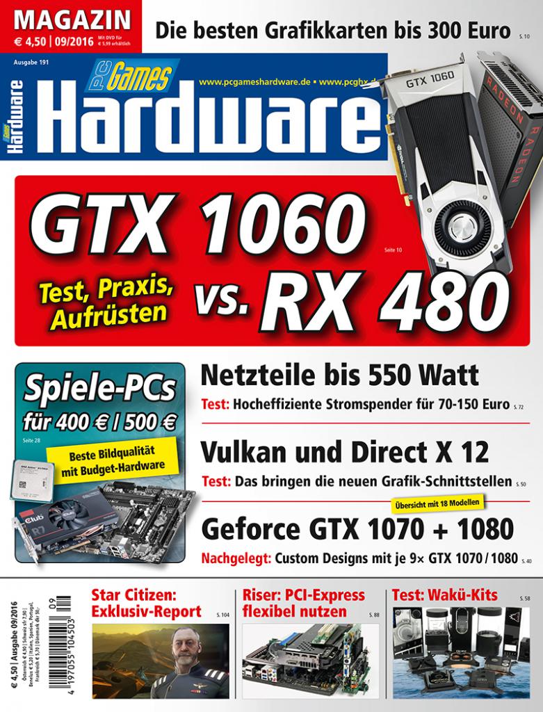 [26/07/2016] PCGH 09/2016 #191: Magazin-Titel