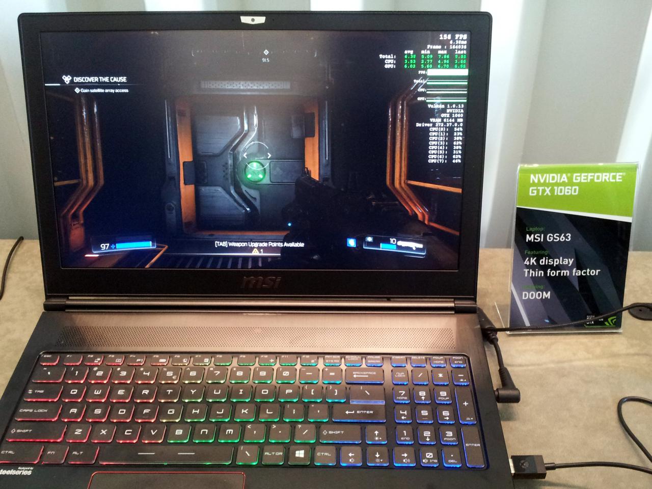 [15/08/2016] Doom 3 auf dem GS63 von MSI mit GTX 1060