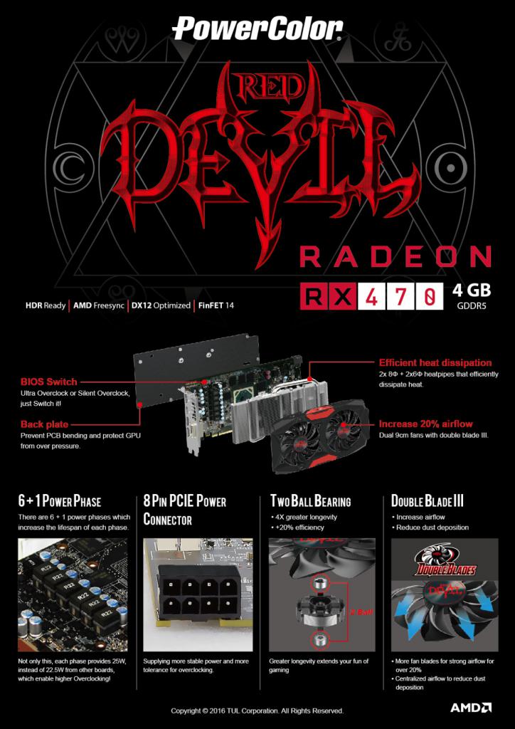 [04/08/2016] Powercolor Radeon RX 470 Red Devil 2 