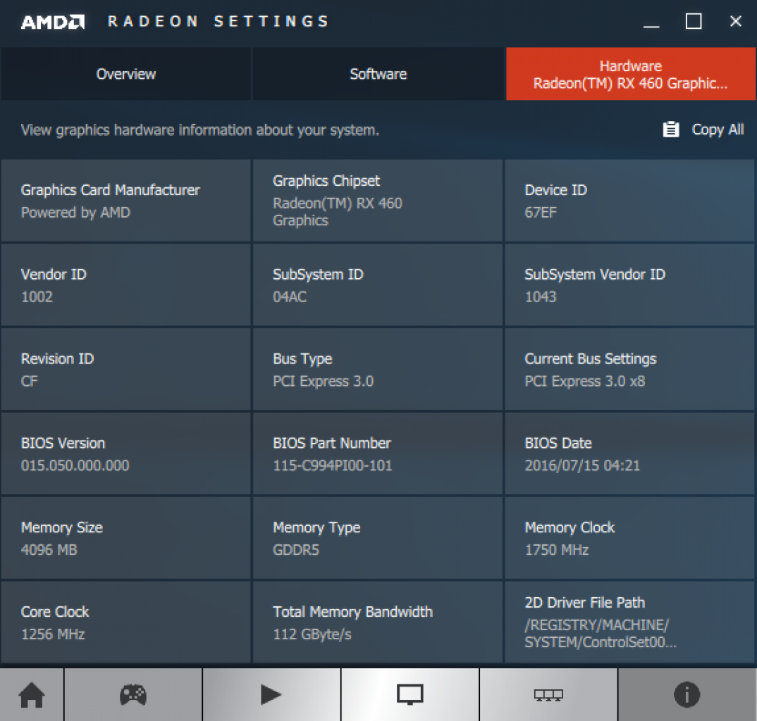 [08/08/2016] Radeon RX 460: RSCE 16.8.1