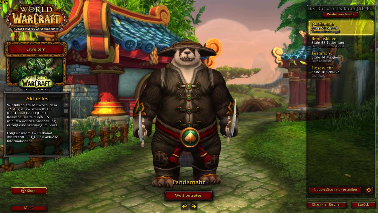 [16/08/2016] WoW Legion: Der PCGH-Benchmarkchar 