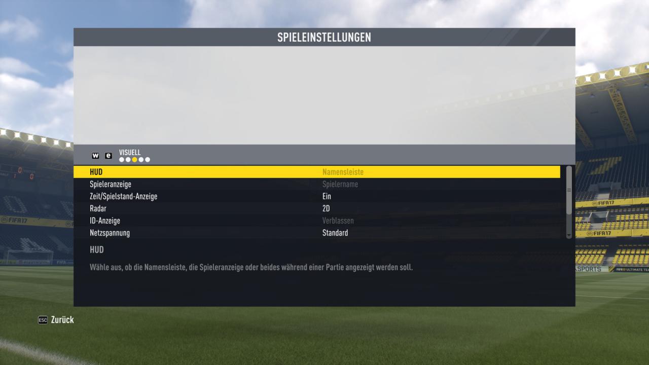[14/09/2016] Fifa 17 Demo - Spielmenü - Visuell