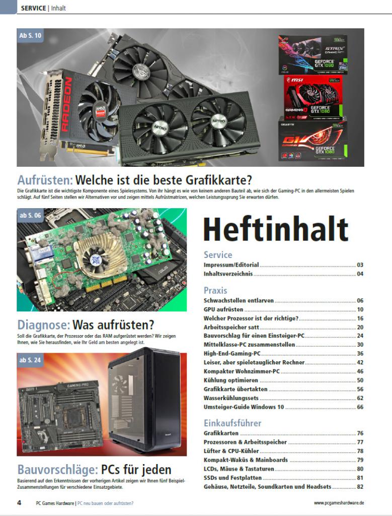 [27/09/2016] Der komplette Inhalt: PCGH Sonderheft 03/2016: PC 2017 - Tunen und aufrüsten