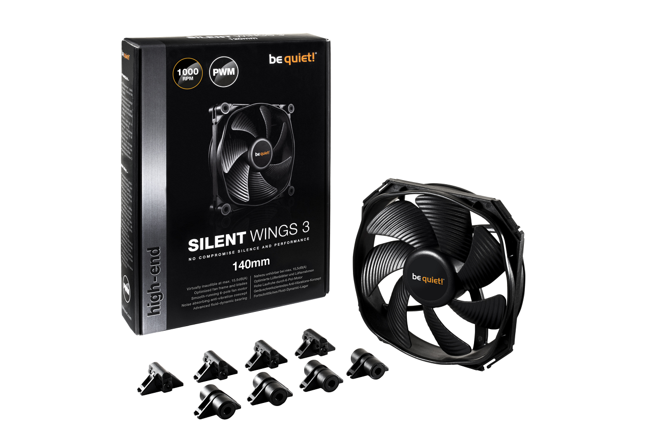 [30/09/2016] be quiet! Silent Wings 3 PWM (3 × 120 oder 140 mm): 3 Punkte